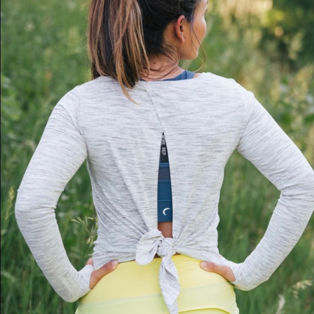 ZYIA Ash Split Back Long Sleeve T Activewear